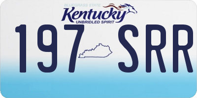 KY license plate 197SRR