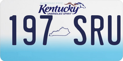 KY license plate 197SRU