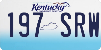 KY license plate 197SRW