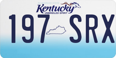 KY license plate 197SRX