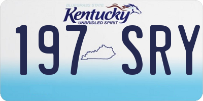 KY license plate 197SRY