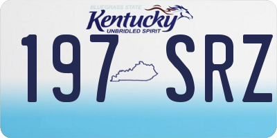 KY license plate 197SRZ