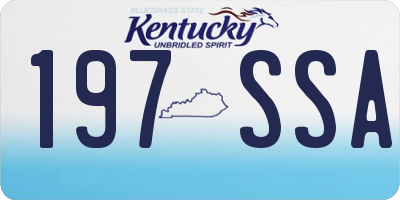 KY license plate 197SSA