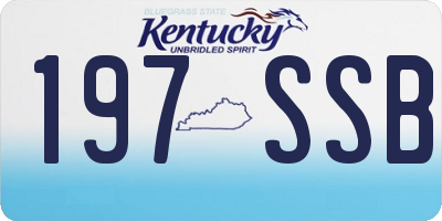 KY license plate 197SSB