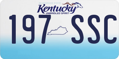 KY license plate 197SSC