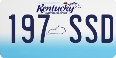 KY license plate 197SSD