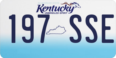 KY license plate 197SSE