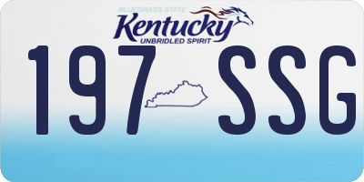 KY license plate 197SSG