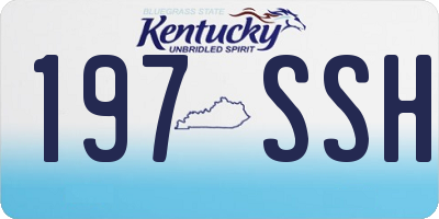 KY license plate 197SSH