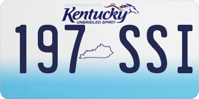 KY license plate 197SSI