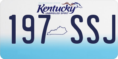 KY license plate 197SSJ
