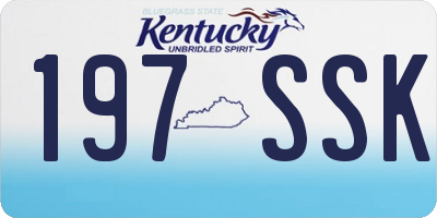 KY license plate 197SSK