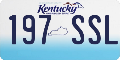 KY license plate 197SSL