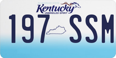 KY license plate 197SSM