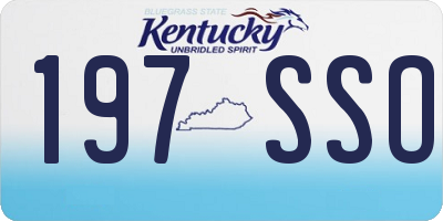 KY license plate 197SSO