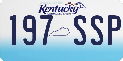 KY license plate 197SSP