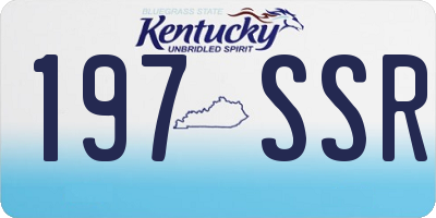 KY license plate 197SSR