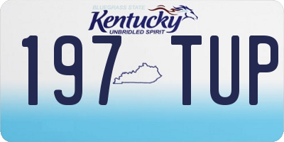 KY license plate 197TUP