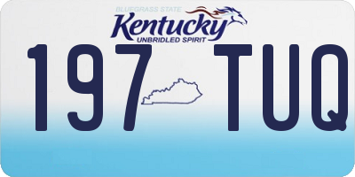 KY license plate 197TUQ