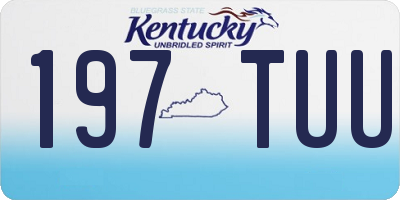 KY license plate 197TUU