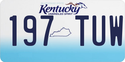 KY license plate 197TUW