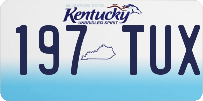 KY license plate 197TUX