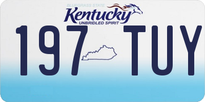 KY license plate 197TUY