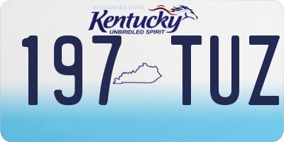 KY license plate 197TUZ