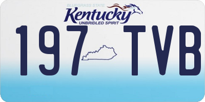 KY license plate 197TVB