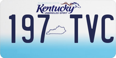 KY license plate 197TVC