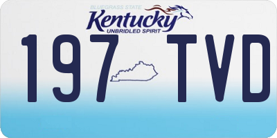 KY license plate 197TVD