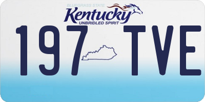 KY license plate 197TVE