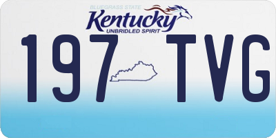 KY license plate 197TVG