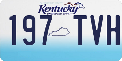 KY license plate 197TVH