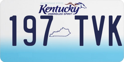 KY license plate 197TVK