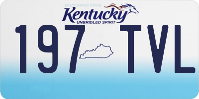 KY license plate 197TVL