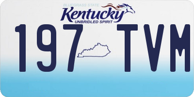 KY license plate 197TVM