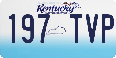 KY license plate 197TVP