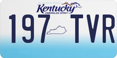 KY license plate 197TVR