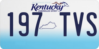KY license plate 197TVS