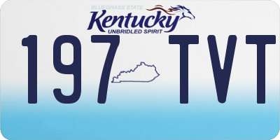 KY license plate 197TVT