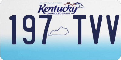 KY license plate 197TVV