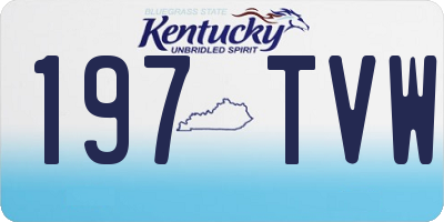 KY license plate 197TVW