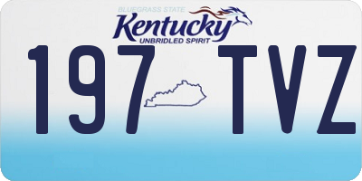 KY license plate 197TVZ