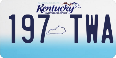 KY license plate 197TWA