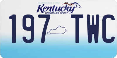 KY license plate 197TWC