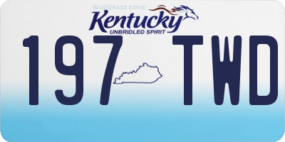KY license plate 197TWD