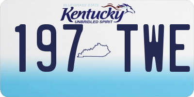 KY license plate 197TWE
