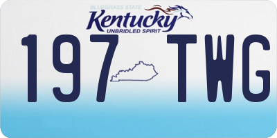KY license plate 197TWG