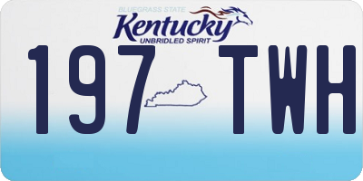 KY license plate 197TWH